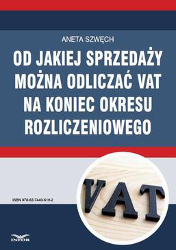 ebook Od jakiej sprzedaży można odliczać VAT na koniec okresu rozliczeniowego