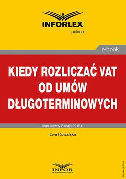 ebook Kiedy rozliczać VAT od umów długoterminowych