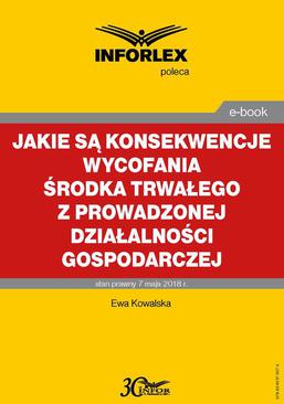 ebook Jakie są konsekwencje wycofania środka trwałego z prowadzonej działalności gospodarczej