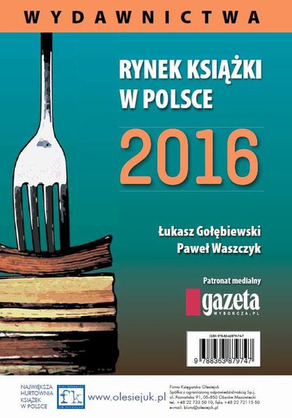 Okładka:Rynek ksiązki w Polsce 2016. Wydawnictwa 