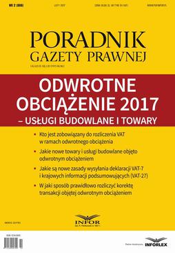 ebook Odwrotne obciążenie 2017 – usługi budowlane i towary (PGP 2/2017)