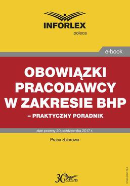 ebook Obowiązki pracodawcy w zakresie bhp – praktyczny poradnik