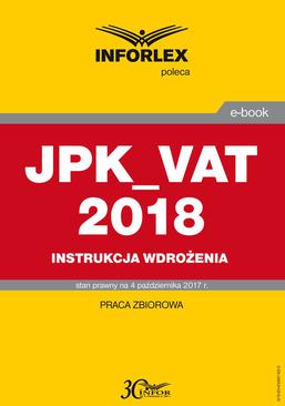 ebook JPK_VAT 2018 Instrukcja wdrożenia