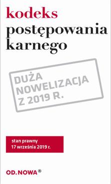 ebook Kodeks postępowania karnego. Stan prawny 17 września 2019r.