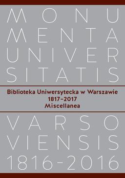 ebook Biblioteka Uniwersytecka w Warszawie 1817-2017