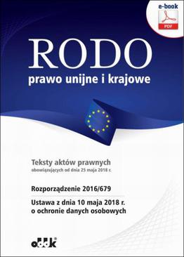 ebook RODO – prawo unijne i krajowe