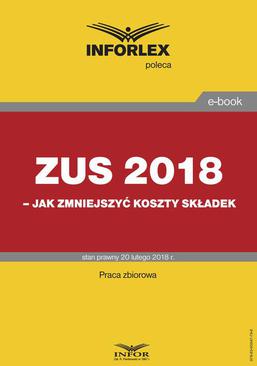 ebook ZUS 2018 - jak zmniejszyć koszty składek