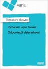 ebook Odpowiedź dziennikowi - Lucjan Tomasz Rycharski