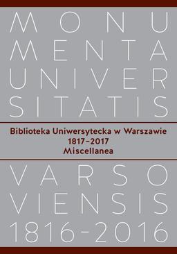 ebook Biblioteka Uniwersytecka w Warszawie 1817-2017