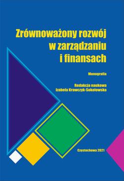 ebook Zrównoważony rozwój w zarządzaniu i finansach