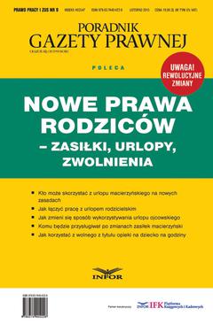 ebook Nowe Prawa Rodziców - zasilki, urlopy, zwolnienia