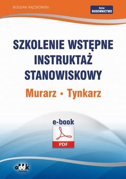 ebook Szkolenie wstępne Instruktaż stanowiskowy Murarz. Tynkarz