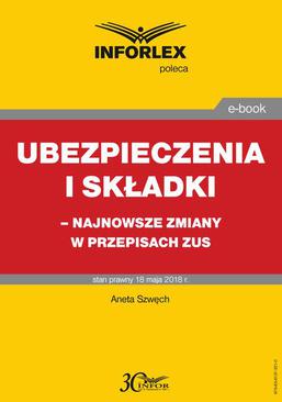 ebook Ubezpieczenia i składki - najnowsze zmiany w przepisach ZUS