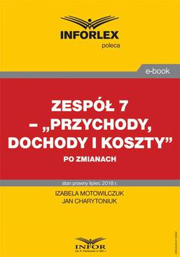 ebook Zespół 7 – „Przychody, dochody i koszty” po zmianach