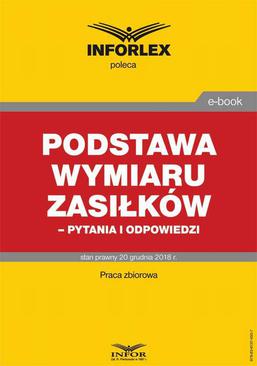 ebook Podstawa wymiaru zasiłków- pytania i odpowiedzi