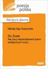 ebook Do Zosie - Mikołaj Sęp Szarzyński