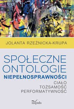 ebook Społeczne ontologie niepełnosprawności