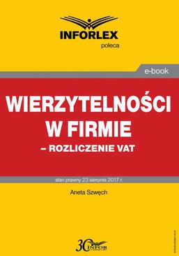 ebook Wierzytelności w firmie - rozliczenie VAT