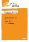 ebook Oda IX. Do Wenery - Jan Kochanowski