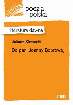 ebook Do pani Joanny Bobrowej