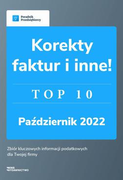 ebook Korekty faktur i inne.Top10 październik 2022.