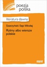 ebook Rytmy albo wiersze polskie - Mikołaj Sęp Szarzyński