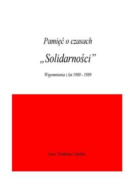 ebook Pamięć o czasach "Solidarności"
